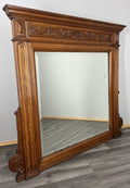 Antique French Style Carved Wall Mirror Oak Ornate Wall Frame LOT 45499