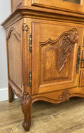 Bookcase Vintage French Louis XVI Oak Display Cabinet Carved Sideboard LOT 62857