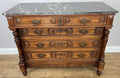 Chest of Drawers Antique French Style Marble Top Walnut Cabinet LOT 60776