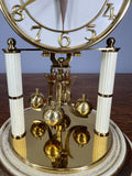 Clock Kern Vintage Style Glass Dome Brass Anniversary Clock LOT 46747