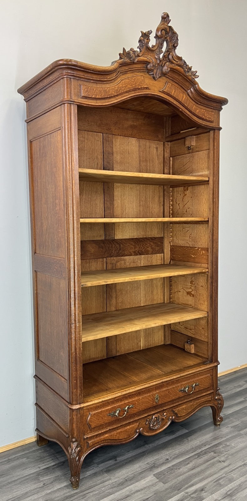 Bookcase Antique French Style Display Oak Carved Cabinet Sideboard LOT 47912