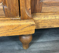 Sideboard Antique French Marble Top Cabinet Carved Storage Cupboard LOT 23717