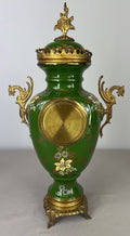 Mantel Clock Set Antique French Garniture Porcelain Bronze Candelabras LOT 362013