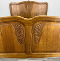 Bed Vintage French Louis XVI Double Bed Frame Oak Carved Headboard LOT 25204
