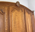 Wardrobe Vintage French Louis XVI Style Oak Five Door Carved Armoire LOT 63976