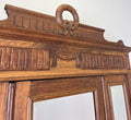 Wardrobe Antique French Two Door Oak Mirrored Carved Armoire Cabinet LOT 60826