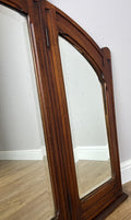 Mirror Antique French Style Walnut Triple Folding Dressing Table Mirror LOT 61397