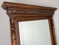 Antique French Style Carved Wall Mirror Oak Ornate Wall Frame LOT 45483