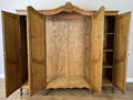 Wardrobe Vintage French Louis XVI Style Oak Four Door Carved Armoire LOT 63868