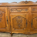 Sideboard Vintage French Louis Style Oak 4 Door Cupboard Carved Cabinet LOT 63619