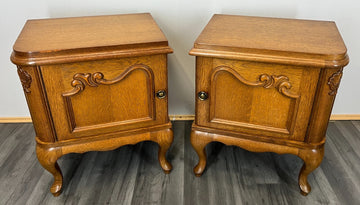 Pair of Bedside Tables Vintage French Louis XVI Nightstands Cabinets LOT 34500