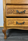 Cabinet Vintage French Louis XIV Style Oak Sideboard Carved Cabinet LOT 16462