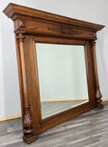 Antique French Style Carved Oak Wall Mirror Home Decor Wall Frame LOT 45517