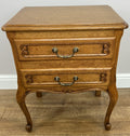 Pair of  Bedside Tables Vintage French Louis Oak Nightstands Cabinets LOT 48643