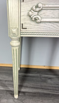 Bedside Table Vintage French Shabby Chic Painted Drawer Carved Cabinet LOT 4042