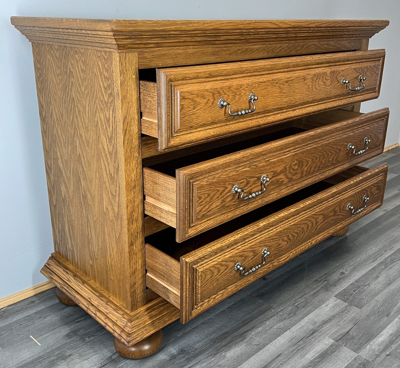 Chest of Drawers Vintage French 3 Drawers Cabinet with Brass Handles LOT 44753