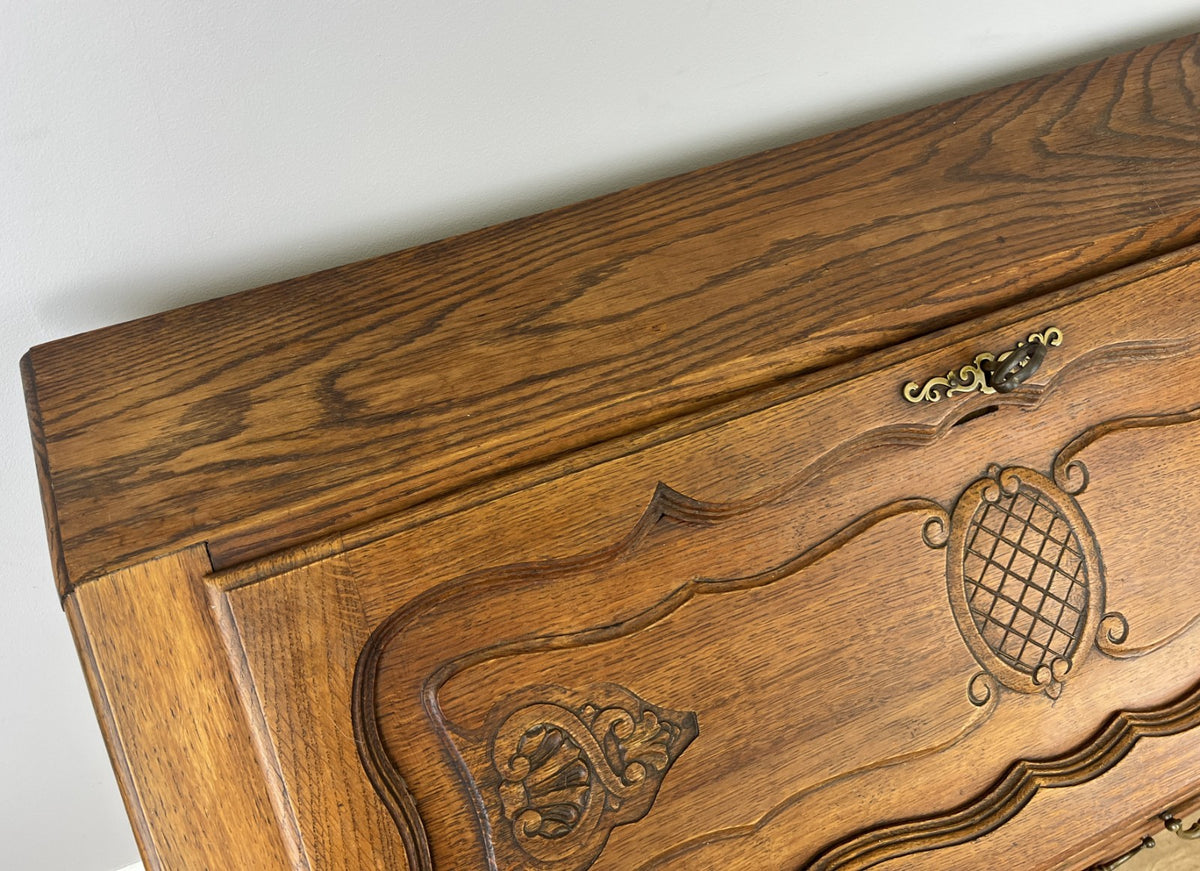 Secretaire Writing Desk Vintage French Louis Oak Rare Bureaux Cabinet LOT 631814