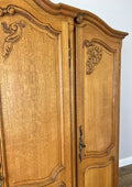 Wardrobe Vintage French Louis XVI Style Oak Four Door Carved Armoire LOT 64005
