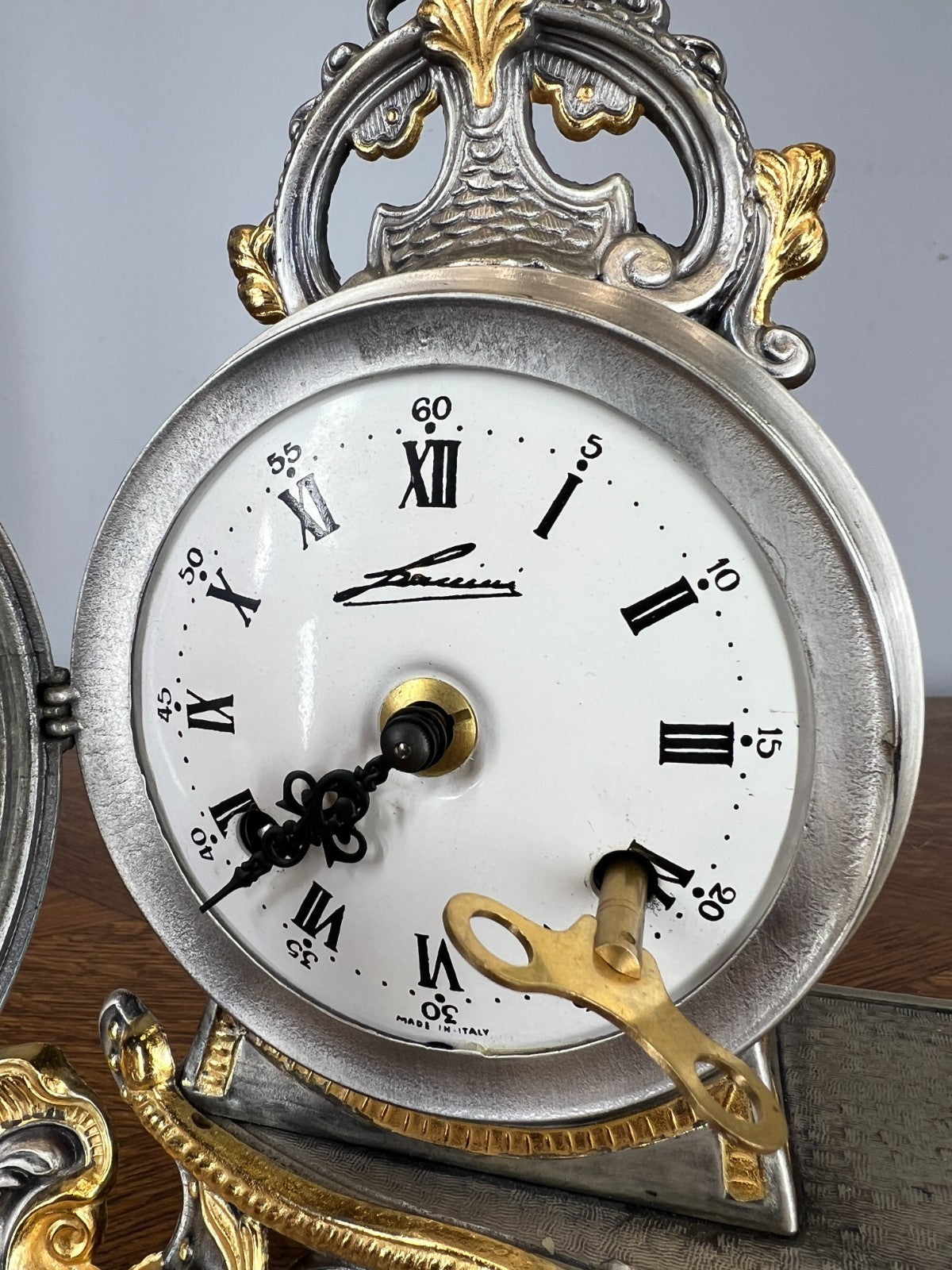 Lancini Imperial Ormolu Gilt Brass Mantle Clock with Candelabras  LOT 464111