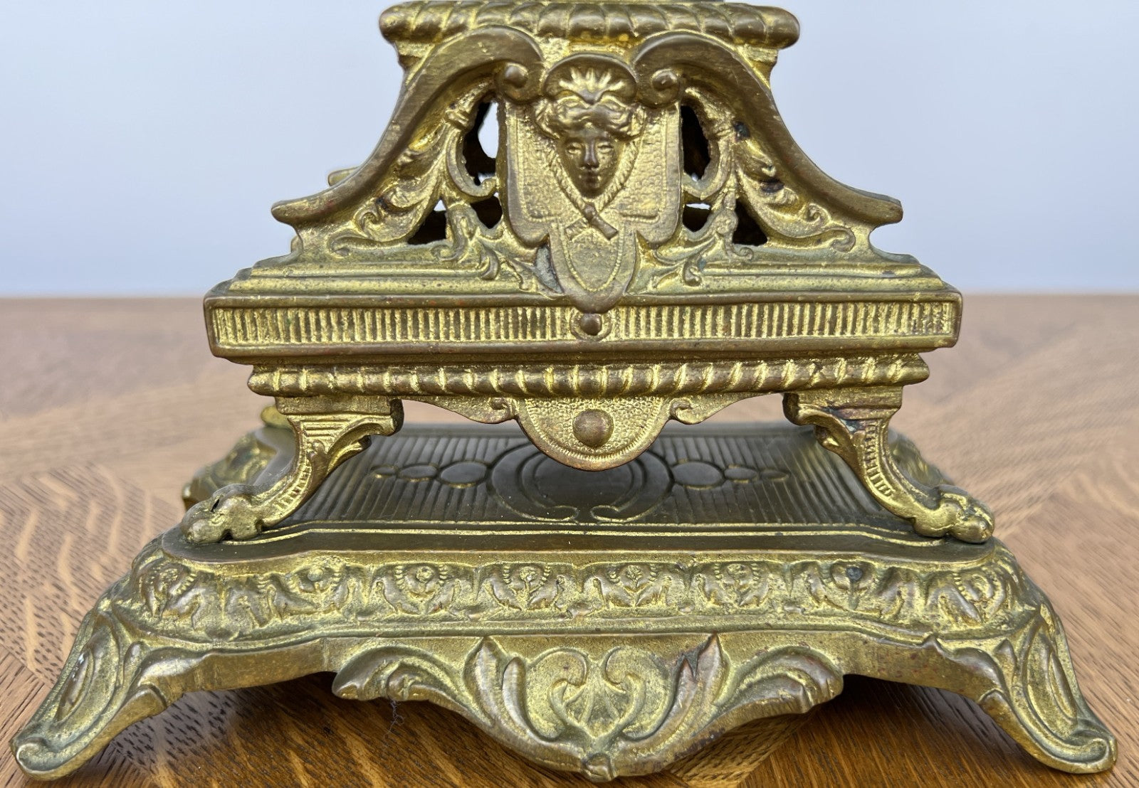 Pair of Candelabra Antique French Style Brass Five Arm Candle Holders LOT 602514