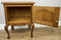 Pair of Bedside Tables Vintage French Louis Oak Nightstands Cabinets LOT 630613