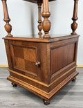Bedside Table Antique French Walnut Marble Top Cabinet Nightstand LOT 44496