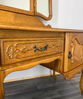 Dressing Table with Mirror Vintage French Oak Louis Vanity Table Makeup LOT 31975