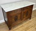 Cabinet Antique French Style Marble Top Oak Sideboard Carved Cupboard LOT 63126