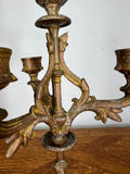 Clock Vintage French Style Mantel Clock with Matching Candelabras Set LOT 468016
