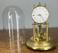 Clock Kern  Vintage Style Glass Dome Brass Anniversary Clock LOT 46763