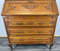 Secretaire Writing Desk Oak Rare Vintage French Louis Bureaux Cabinet LOT 45085