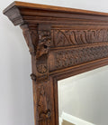 Mirror Antique French Oak Wall Mirror Home Decor Carved Wall Frame LOT 63712