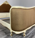 Bed Vintage French Shabby Chic Upholstered King Size Bed Frame LOT 48169