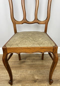 Dining Chairs Vintage French Louis Style Oak Set Upholstered Seats LOT 48859