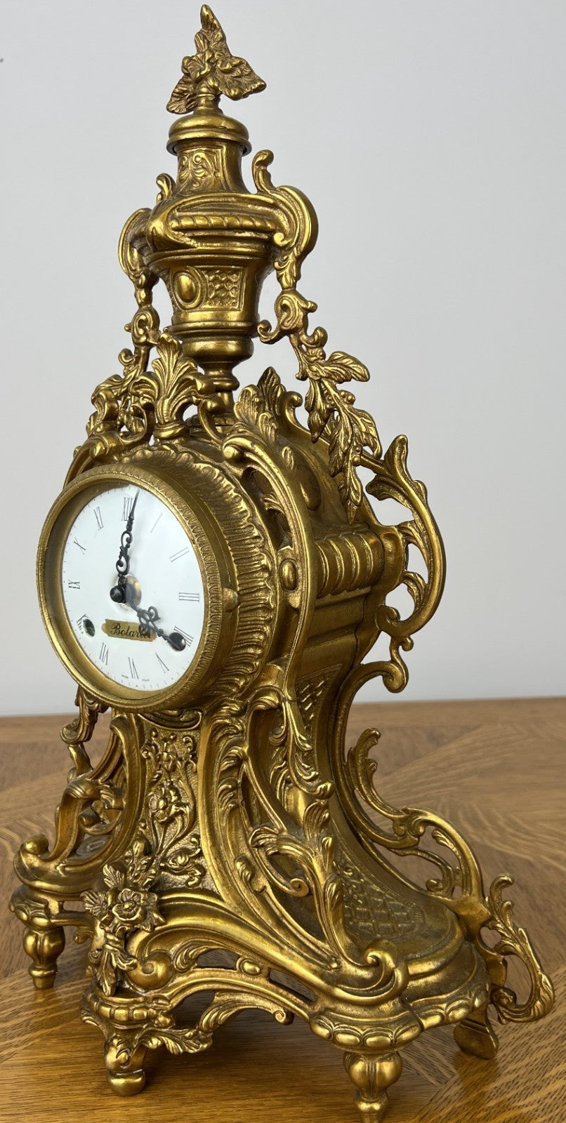 Clock Vintage Style Brass Ornate Mantel Clock Decorative Rococo Style LOT 60530