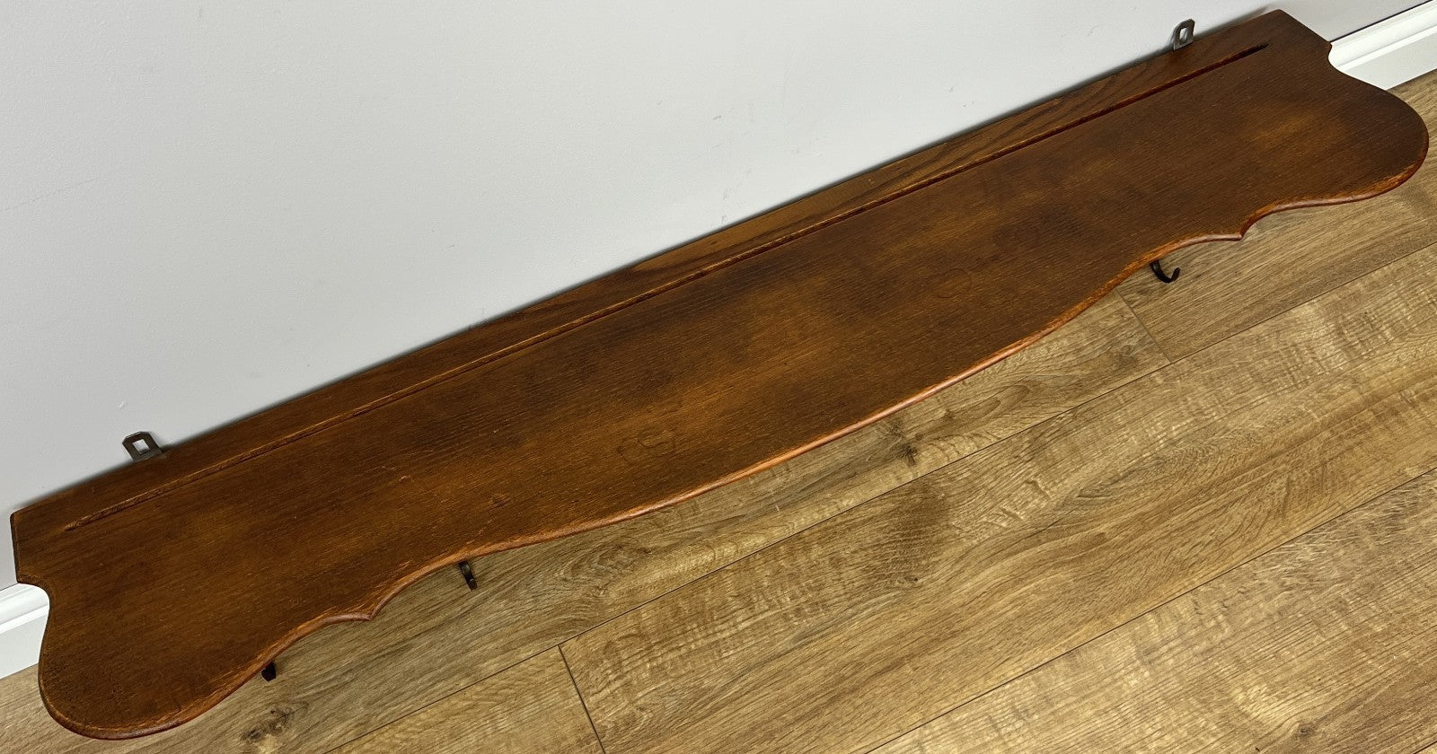 Coat Rack Vintage French Oak Wall Mounted 6 Hooks Carved Rack Hanger LOT 62069
