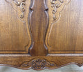 Bed Vintage French Louis XVI Oak Single Bed Frame Carved Headboard LOT 63896