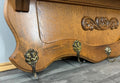 Coat Rack Antique French Oak Carved Wall Coat Hanger 5 Brass Hooks LOT 35065
