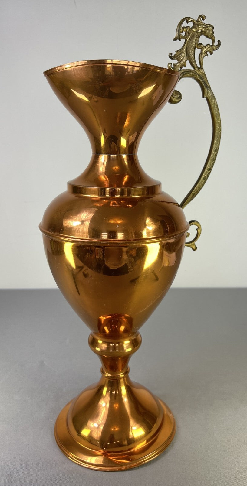 Carafe Vintage Style Belgian Copper Pitcher Art Deco Decorative Jug LOT 51670
