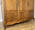 Wardrobe Vintage French Louis XVI Style Three Door Oak Carved Armoire LOT 64586