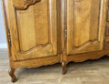 Wardrobe Vintage French Louis XVI Style Five Door Oak Carved Armoire LOT 612511