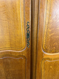 Wardrobe Vintage French Louis XVI Style Oak Four Door Carved Armoire LOT 48235