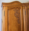 Wardrobe Vintage French Louis XVI Style Oak Four Door Carved Armoire LOT 6491