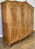 Wardrobe Vintage French Louis XVI Style Oak Four Door Carved Armoire LOT 63843