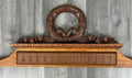 Pediment Antique French Hand Carved Oak Crown Crest Architectural LOT 70221