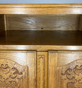 Cabinet Vintage French Louis XIV Style Oak Sideboard Carved Cabinet LOT 16466