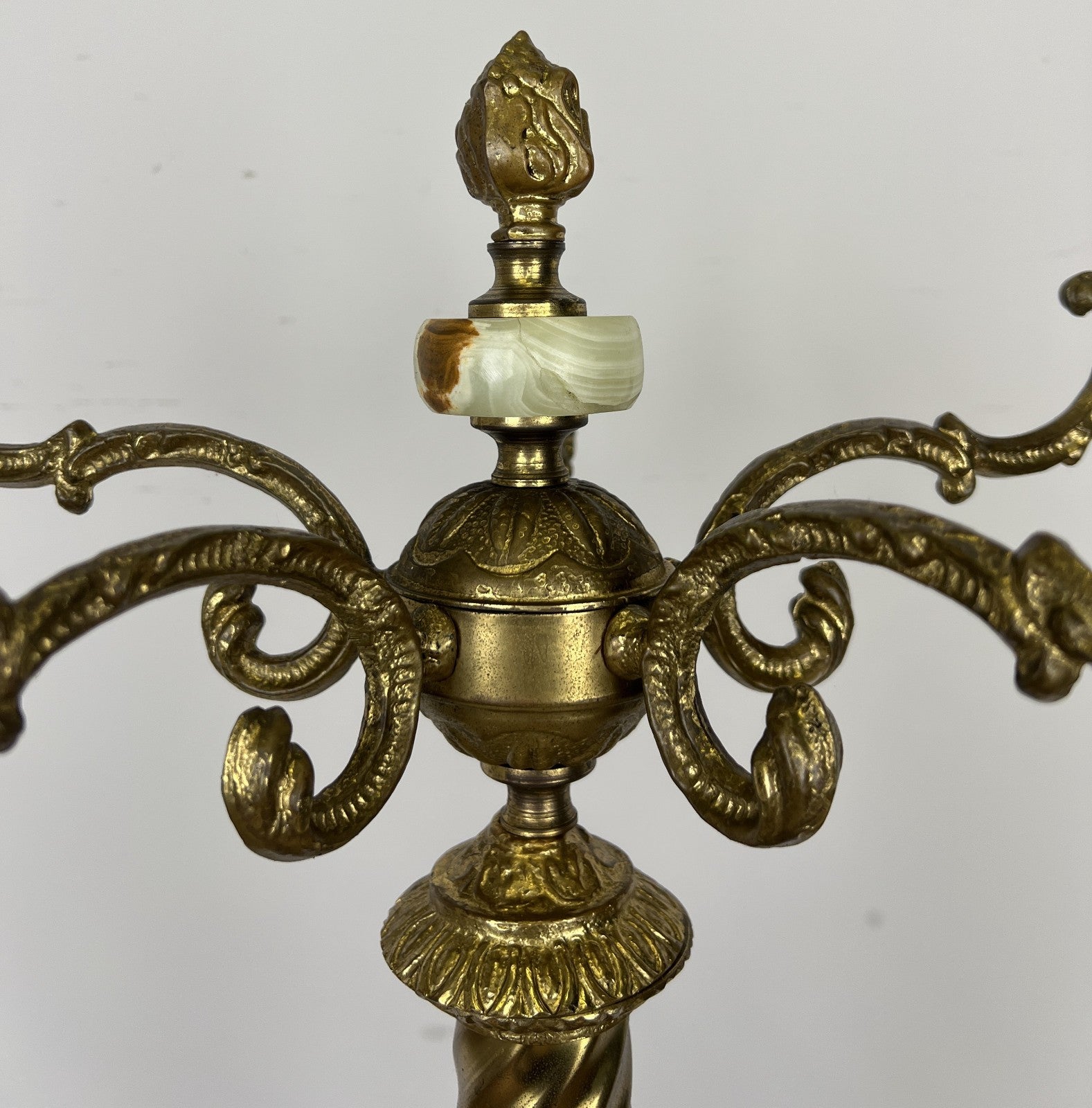 Standing Coat Hanger Vintage French Brass 9 Hooks Ornate Coat Rack LOT 60924