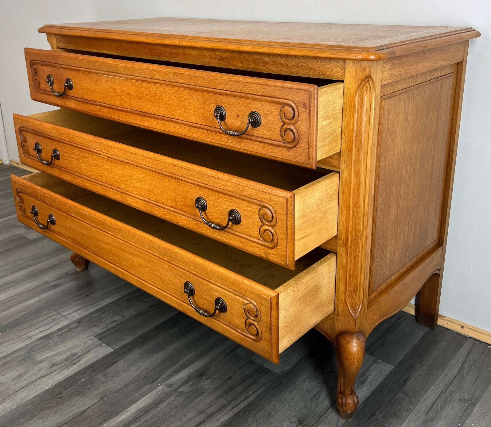 Chest of Drawers Vintage French Louis XIV Sideboard Carved Cabinet LOT 31949