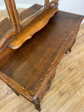 Vintage Dressing Table with Mirror French Oak Louis Vanity Table Makeup LOT 497613