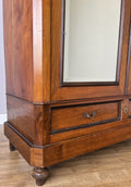 Wardrobe Antique French Style Two Door Walnut Mirrored Carved Armoire LOT 61619